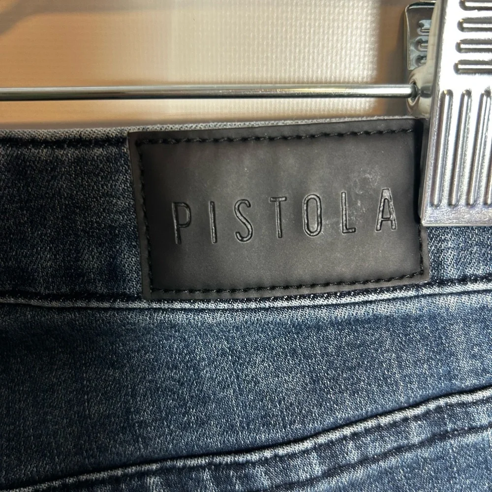 Pistola High Rise Dark Wash Raw Hem Skinny‎ Jeans